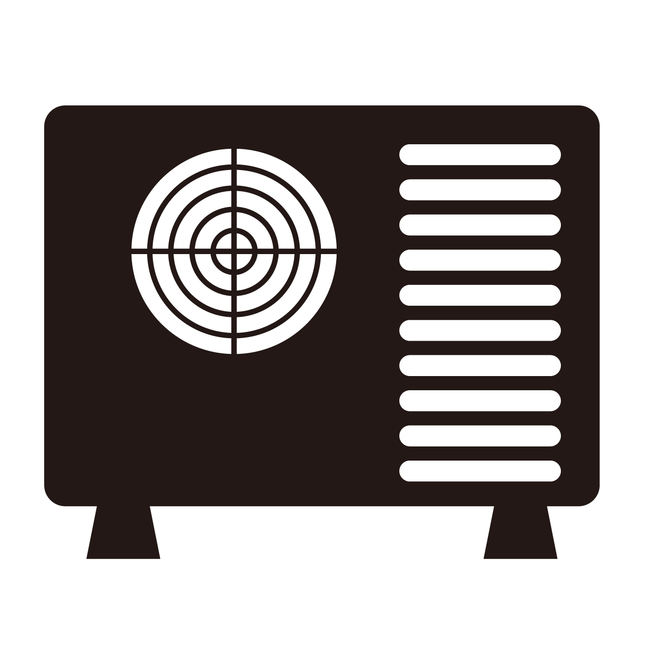 室外機表面のイラスト