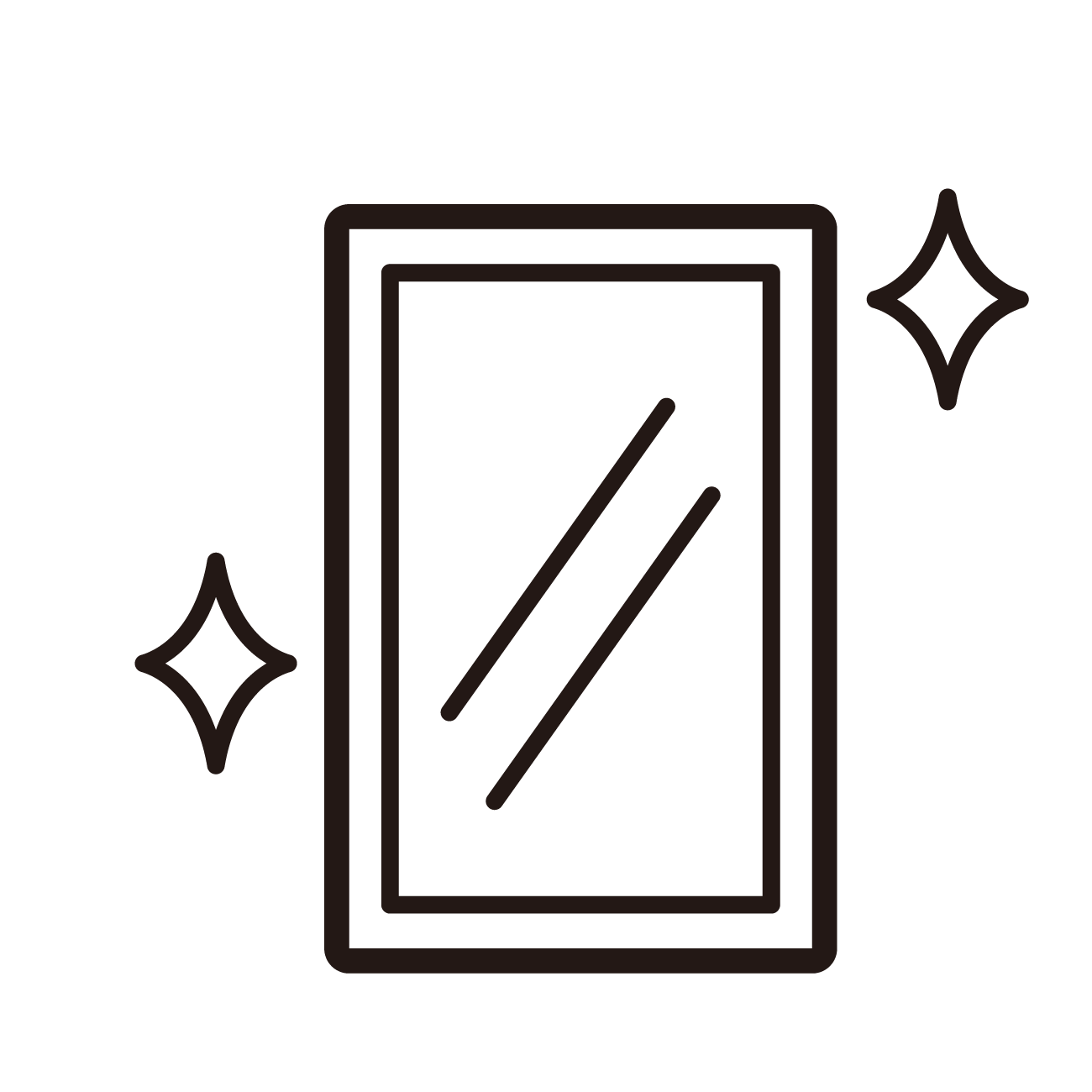 鏡のイラスト